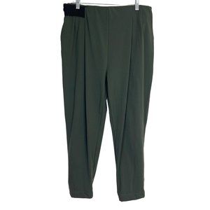 ADAY Women's Turn It Up Pants Tapered High Rise Trousers Green Women’s Size XL